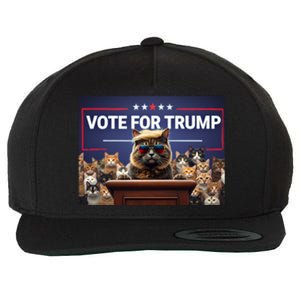 Cats Vote For Trump 2024 Election Wool Snapback Cap