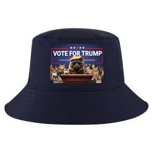 Cats Vote For Trump 2024 Election Cool Comfort Performance Bucket Hat