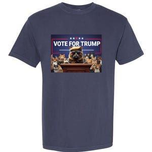 Cats Vote For Trump 2024 Election Garment-Dyed Heavyweight T-Shirt