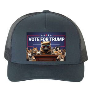 Cats Vote For Trump 2024 Election Yupoong Adult 5-Panel Trucker Hat