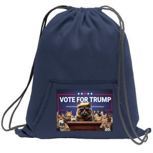 Cats Vote For Trump 2024 Election Sweatshirt Cinch Pack Bag