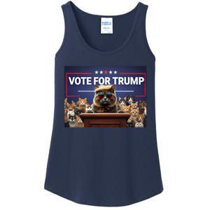 Cats Vote For Trump 2024 Election Ladies Essential Tank