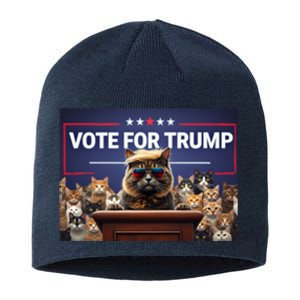 Cats Vote For Trump 2024 Election Sustainable Beanie