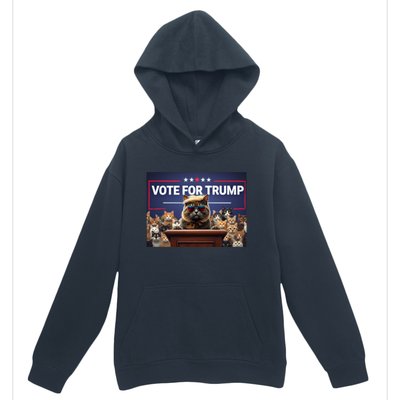 Cats Vote For Trump 2024 Election Urban Pullover Hoodie