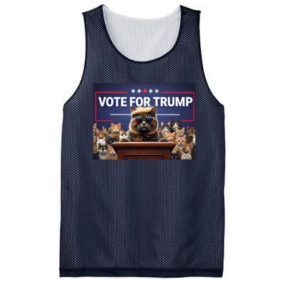 Cats Vote For Trump 2024 Election Mesh Reversible Basketball Jersey Tank