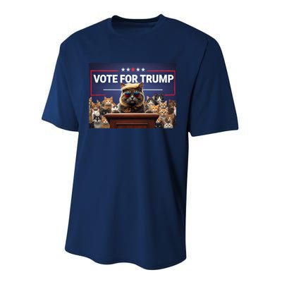 Cats Vote For Trump 2024 Election Performance Sprint T-Shirt