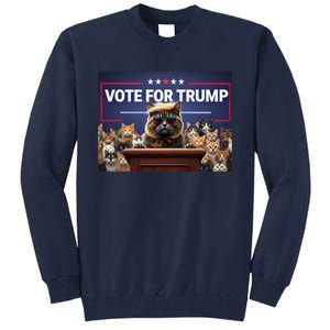 Cats Vote For Trump 2024 Election Tall Sweatshirt