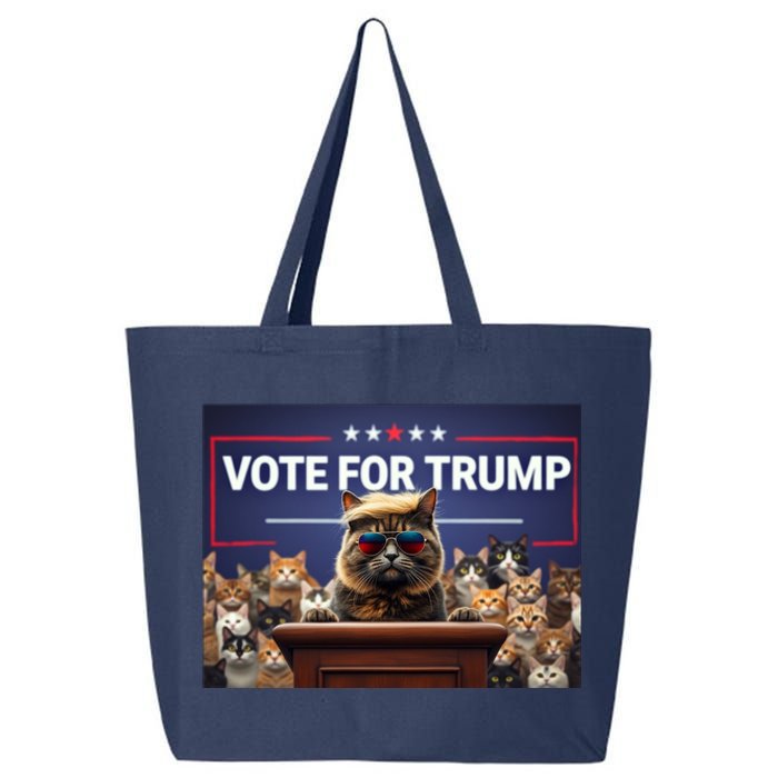 Cats Vote For Trump 2024 Election 25L Jumbo Tote