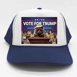 Cats Vote For Trump 2024 Election Trucker Hat