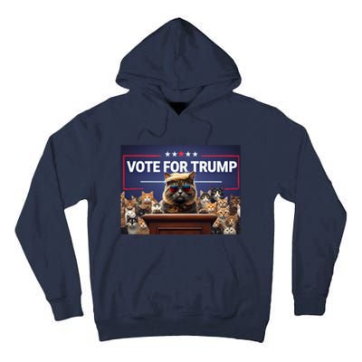 Cats Vote For Trump 2024 Election Tall Hoodie