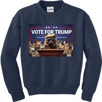 Cats Vote For Trump 2024 Election Kids Sweatshirt