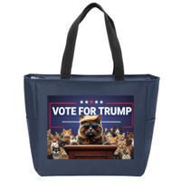 Cats Vote For Trump 2024 Election Zip Tote Bag