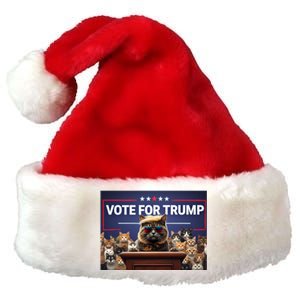 Cats Vote For Trump 2024 Election Premium Christmas Santa Hat