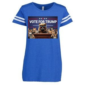 Cats Vote For Trump 2024 Election Enza Ladies Jersey Football T-Shirt