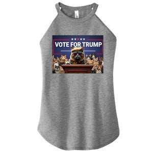 Cats Vote For Trump 2024 Election Women's Perfect Tri Rocker Tank