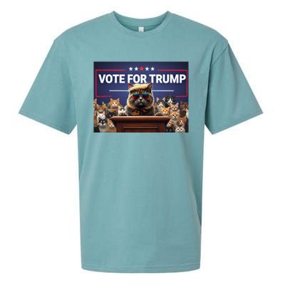 Cats Vote For Trump 2024 Election Sueded Cloud Jersey T-Shirt