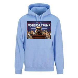 Cats Vote For Trump 2024 Election Unisex Surf Hoodie