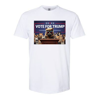 Cats Vote For Trump 2024 Election Softstyle® CVC T-Shirt