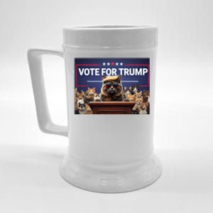 Cats Vote For Trump 2024 Election Beer Stein