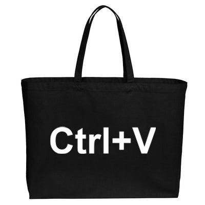 Ctrl V Family Matching Partner Ctrl C Ctrl V Copy And Paste Gift Cotton Canvas Jumbo Tote