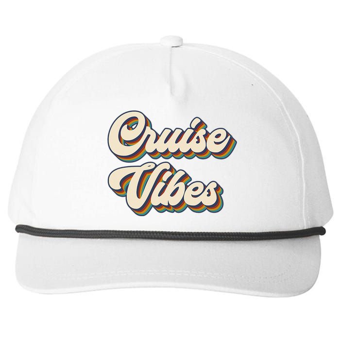 Cruise Vibes funny Family Cruise Vacation Party Snapback Five-Panel Rope Hat