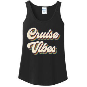 Cruise Vibes funny Family Cruise Vacation Party Ladies Essential Tank