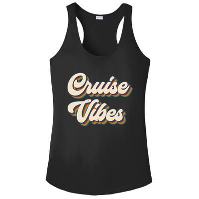 Cruise Vibes funny Family Cruise Vacation Party Ladies PosiCharge Competitor Racerback Tank