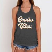 Cruise Vibes funny Family Cruise Vacation Party Women's Knotted Racerback Tank