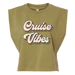 Cruise Vibes funny Family Cruise Vacation Party Garment-Dyed Women's Muscle Tee