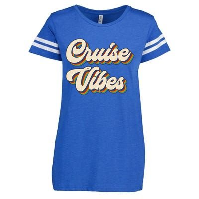 Cruise Vibes funny Family Cruise Vacation Party Enza Ladies Jersey Football T-Shirt