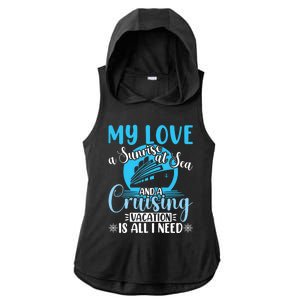 Cruising Vacation Family Trip Husband And Wife Cruising Funny Gift Ladies PosiCharge Tri-Blend Wicking Draft Hoodie Tank