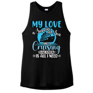 Cruising Vacation Family Trip Husband And Wife Cruising Funny Gift Ladies PosiCharge Tri-Blend Wicking Tank