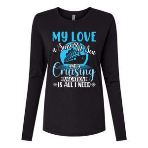 Cruising Vacation Family Trip Husband And Wife Cruising Funny Gift Womens Cotton Relaxed Long Sleeve T-Shirt