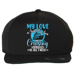 Cruising Vacation Family Trip Husband And Wife Cruising Funny Gift Wool Snapback Cap