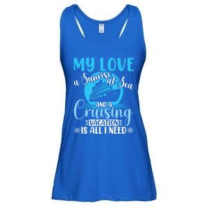 Cruising Vacation Family Trip Husband And Wife Cruising Funny Gift Ladies Essential Flowy Tank