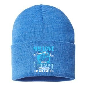 Cruising Vacation Family Trip Husband And Wife Cruising Funny Gift Sustainable Knit Beanie