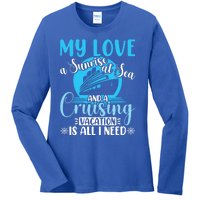 Cruising Vacation Family Trip Husband And Wife Cruising Funny Gift Ladies Long Sleeve Shirt