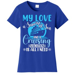 Cruising Vacation Family Trip Husband And Wife Cruising Funny Gift Women's T-Shirt