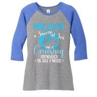 Cruising Vacation Family Trip Husband And Wife Cruising Funny Gift Women's Tri-Blend 3/4-Sleeve Raglan Shirt