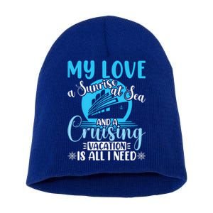 Cruising Vacation Family Trip Husband And Wife Cruising Funny Gift Short Acrylic Beanie