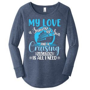 Cruising Vacation Family Trip Husband And Wife Cruising Funny Gift Women's Perfect Tri Tunic Long Sleeve Shirt