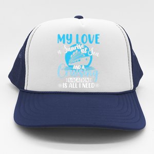 Cruising Vacation Family Trip Husband And Wife Cruising Funny Gift Trucker Hat