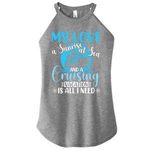 Cruising Vacation Family Trip Husband And Wife Cruising Funny Gift Women's Perfect Tri Rocker Tank