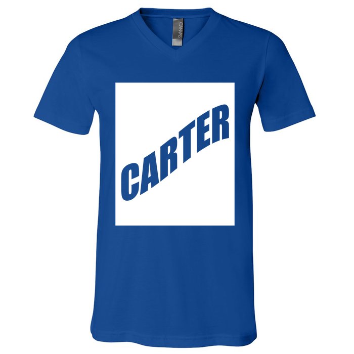 Carter Valentine Friend Son Husband First Name Family Gift V-Neck T-Shirt