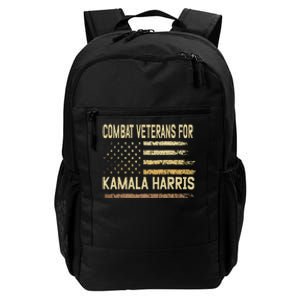 Combat Veterans For Kamala Harris Election Usa Flag Military Daily Commute Backpack