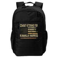 Combat Veterans For Kamala Harris Election Usa Flag Military Daily Commute Backpack