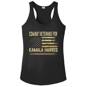 Combat Veterans For Kamala Harris Election Usa Flag Military Ladies PosiCharge Competitor Racerback Tank