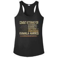 Combat Veterans For Kamala Harris Election Usa Flag Military Ladies PosiCharge Competitor Racerback Tank