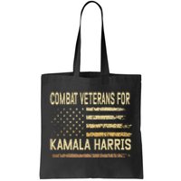 Combat Veterans For Kamala Harris Election Usa Flag Military Tote Bag