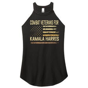 Combat Veterans For Kamala Harris Election Usa Flag Military Women's Perfect Tri Rocker Tank